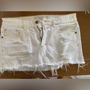 Abercrombie White Denim Skirt